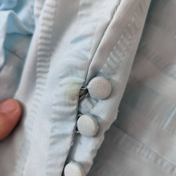 Vintage Juliet Sleeve Robin-Egg Blue Maxi Dress - Picture 13 of 16